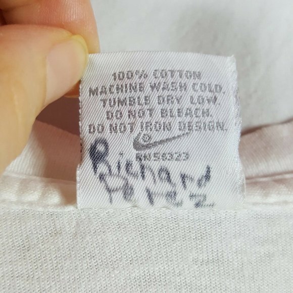 Vtg 90s Nike Hare Air Jordan T-Shirt L Grey Tag - Picture 5 of 12